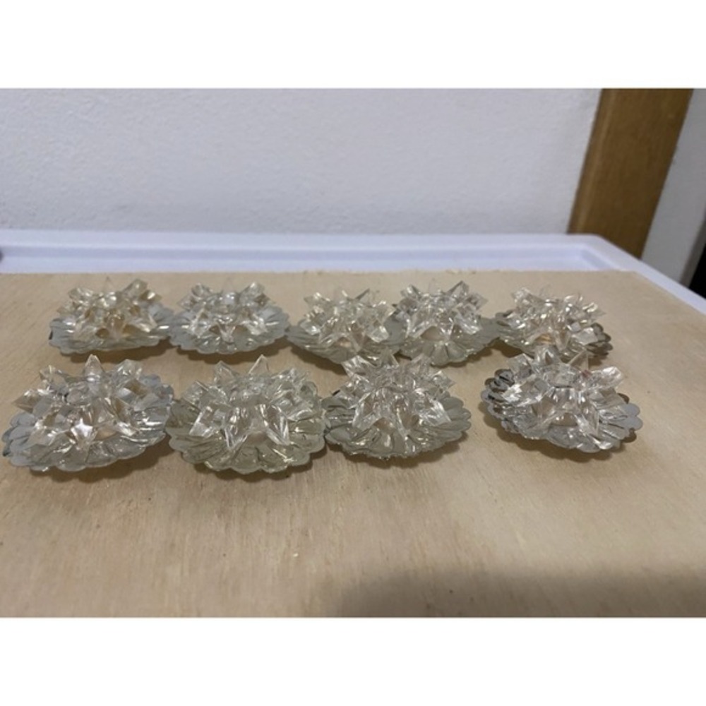 Vintage Silver Bulb Rings Christmas (9 Total)‎